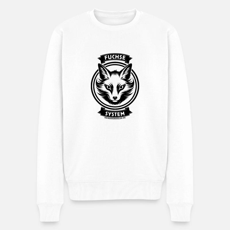 Fuchse System - Männer Premium Bio Pullover - Weiß
