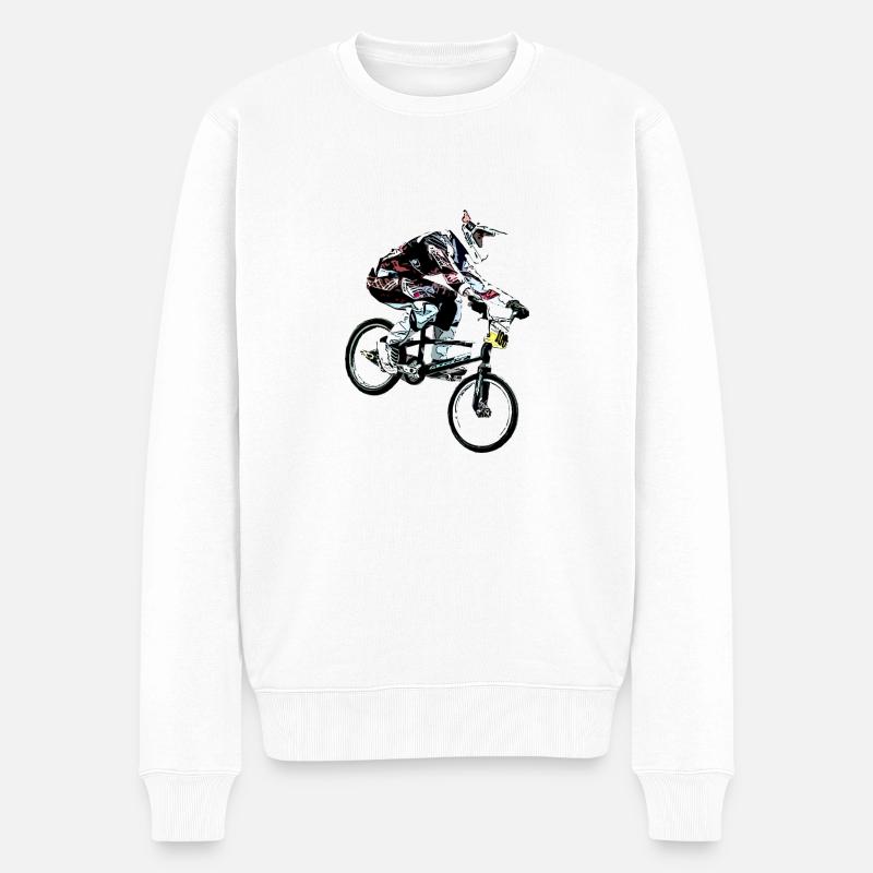 BMX - Männer Premium Bio Pullover - Weiß