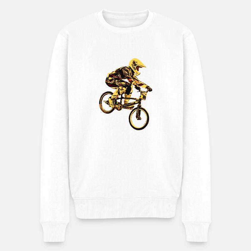 BMX - Männer Premium Bio Pullover - Weiß