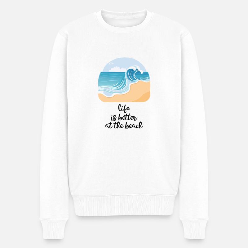 L’amour de la plage - Pull Premium bio Homme - blanc
