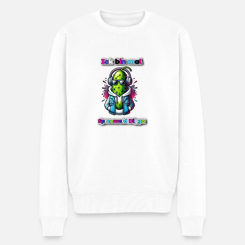 Ick bin mal - Männer Premium Bio Pullover - Weiß