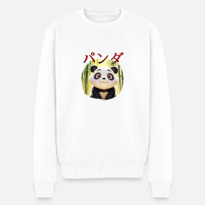 Design Panda Mignon - Pull Premium bio Homme - blanc