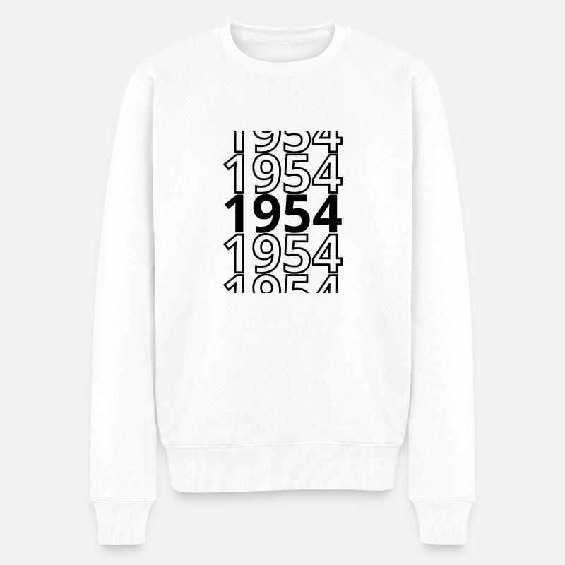 1954 1954 1954 - Pull Premium bio Homme - blanc