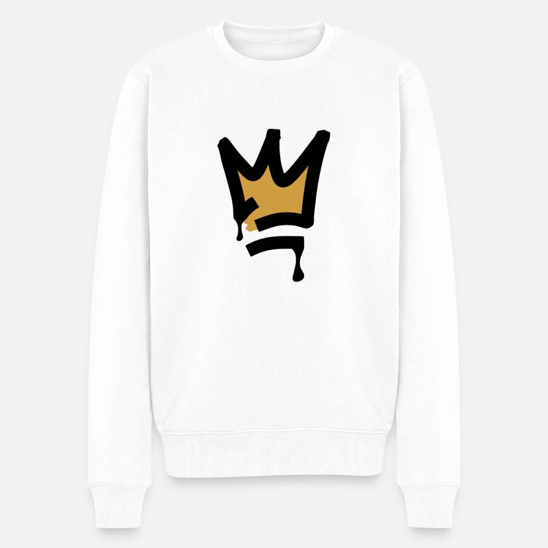 Krone4 - Männer Premium Bio Pullover - Weiß