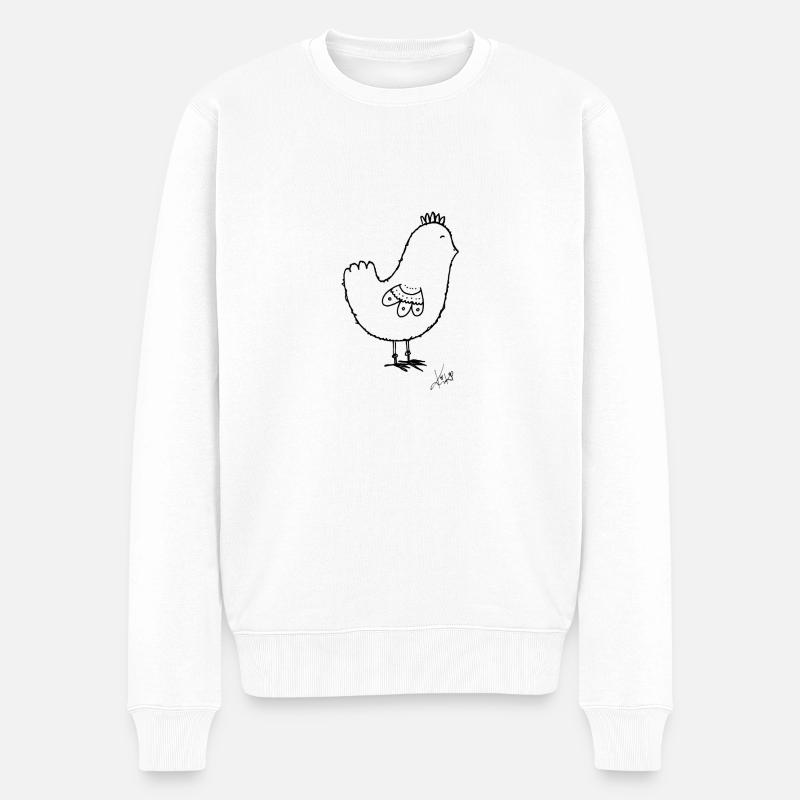 Hennriette schwarz - Männer Premium Bio Pullover - Weiß