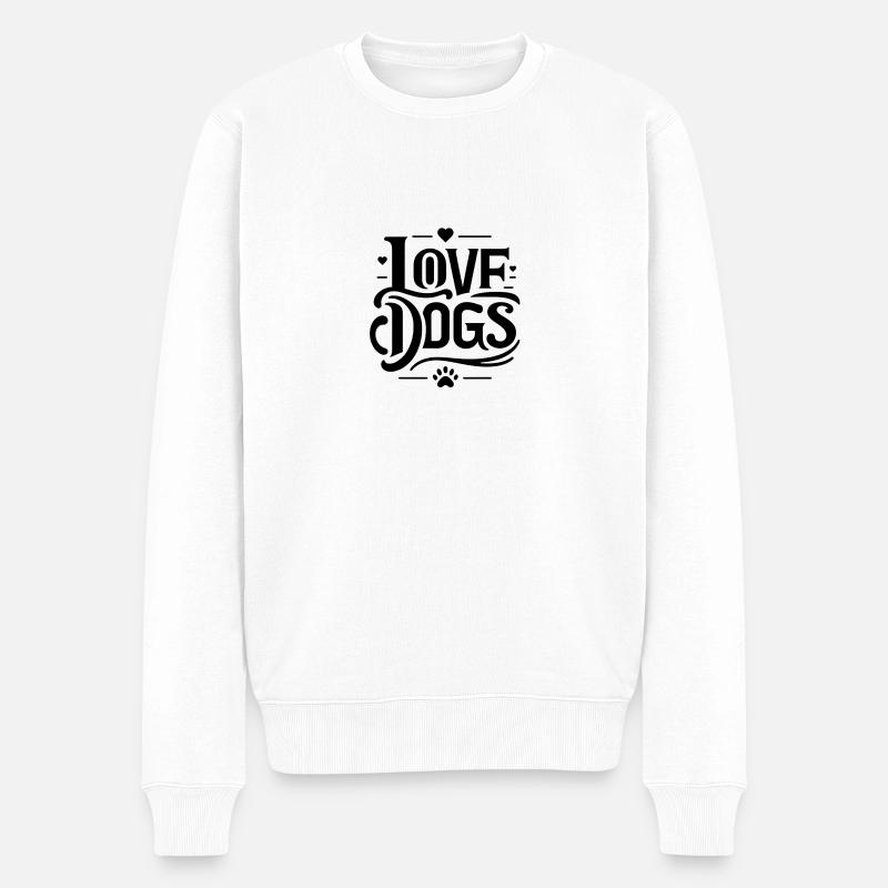 Chiens d’amour - Pull Premium bio Homme - blanc