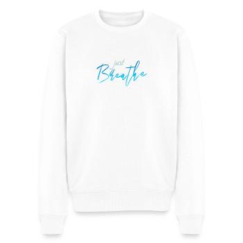 Il suffit de respirer - Pull Premium bio Homme - blanc - Devant - Thijin (182cm)