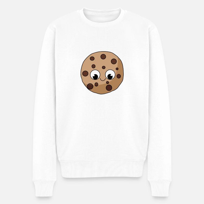 Biscuit biscuit avec visage - Pull Premium bio Homme - blanc
