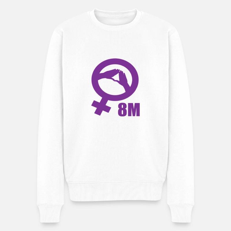 Féministe 8M - Pull Premium bio Homme - blanc