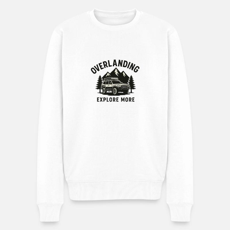 Overlanding Jeep - Männer Premium Bio Pullover - Weiß