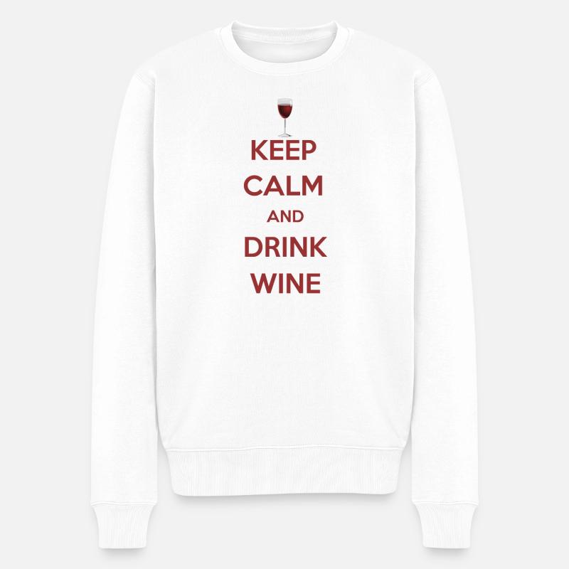 Wein - Männer Premium Bio Pullover - Weiß