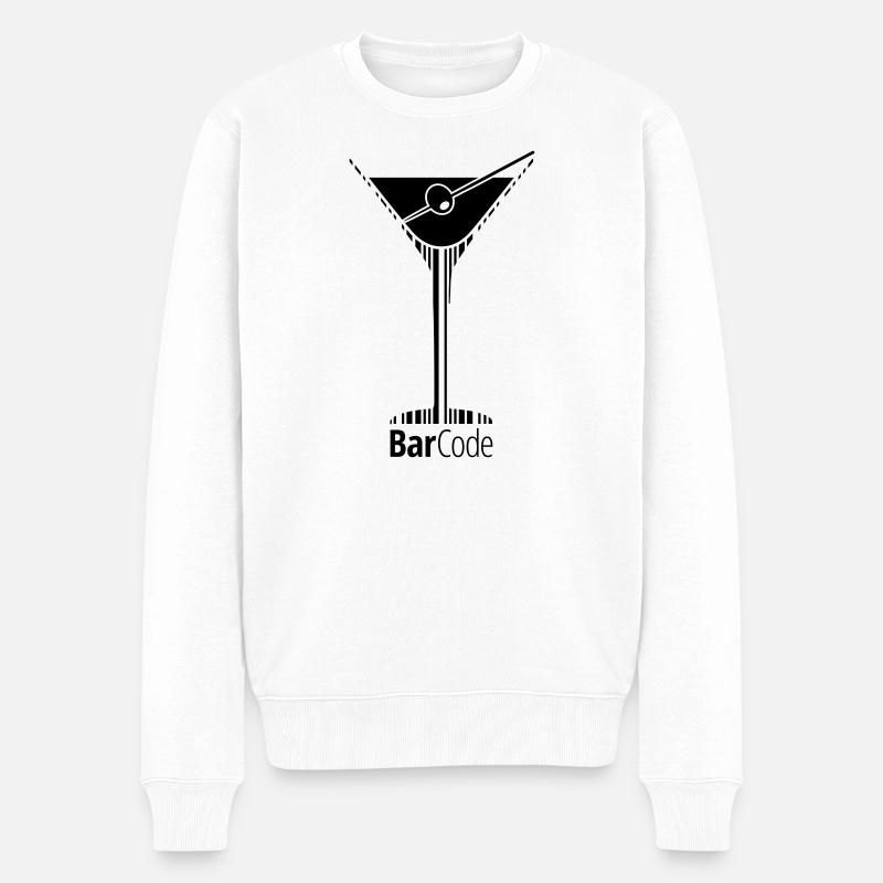 BarCode Martini - Pull Premium bio Homme - blanc