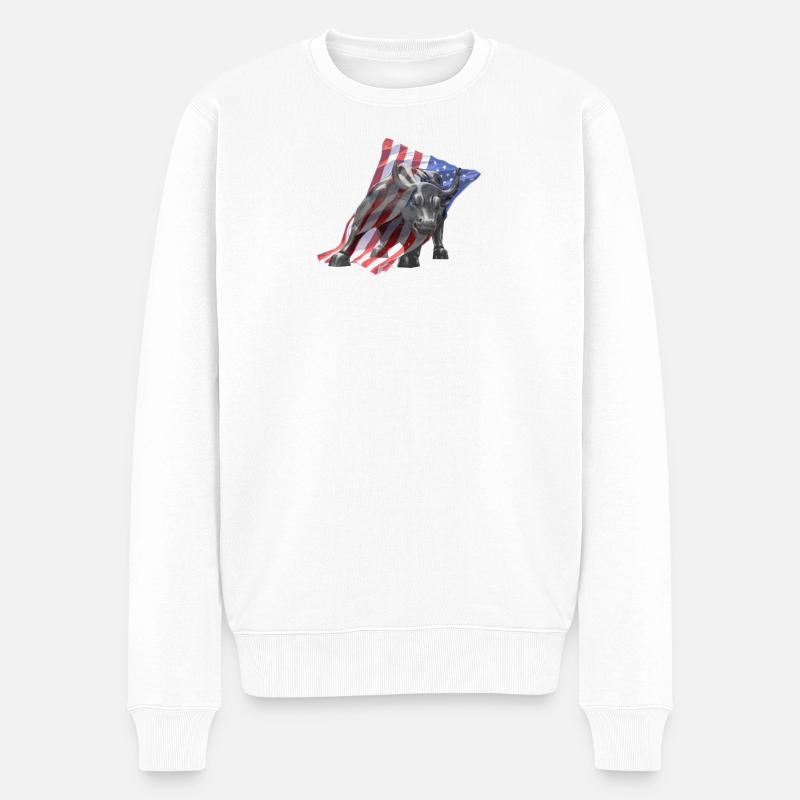 Haussier boursier de Wall Street - Pull Premium bio Homme - blanc