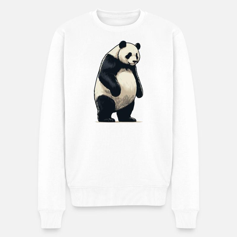 Panda - Pull Premium bio Homme - blanc