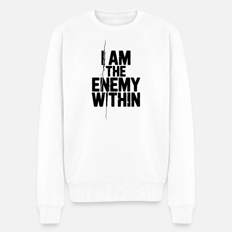 Je suis l’ennemi intérieur - Pull Premium bio Homme - blanc