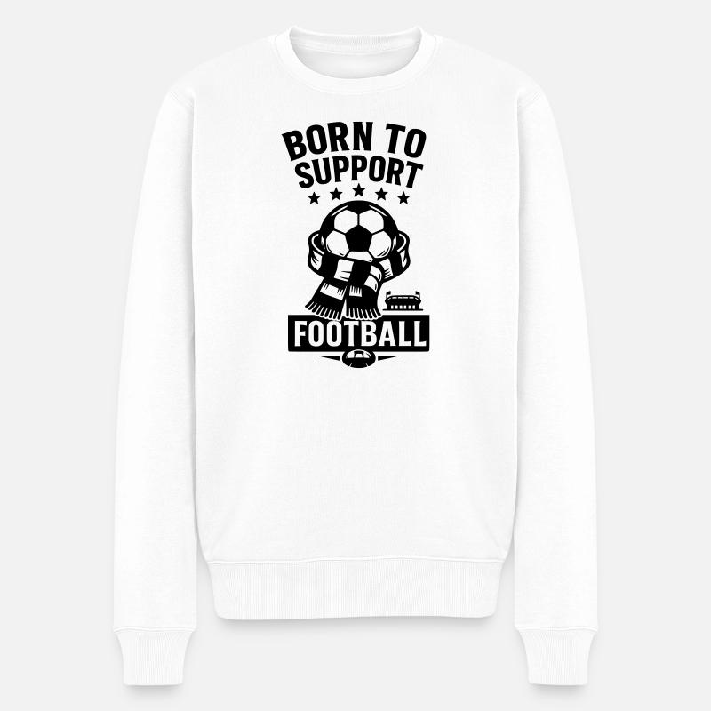 support football - Männer Premium Bio Pullover - Weiß
