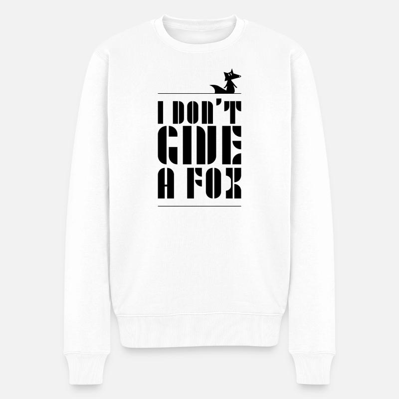 dont_give_a_fox - Männer Premium Bio Pullover - Weiß
