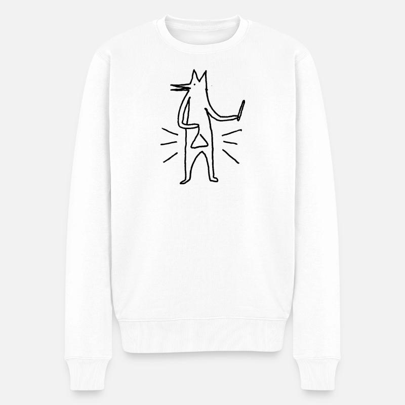 Little Triangle man - Männer Premium Bio Pullover - Weiß