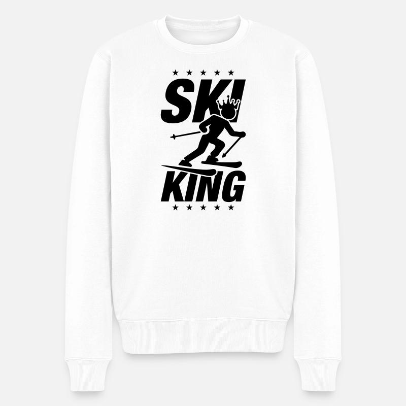 Ski King - Männer Premium Bio Pullover - Weiß