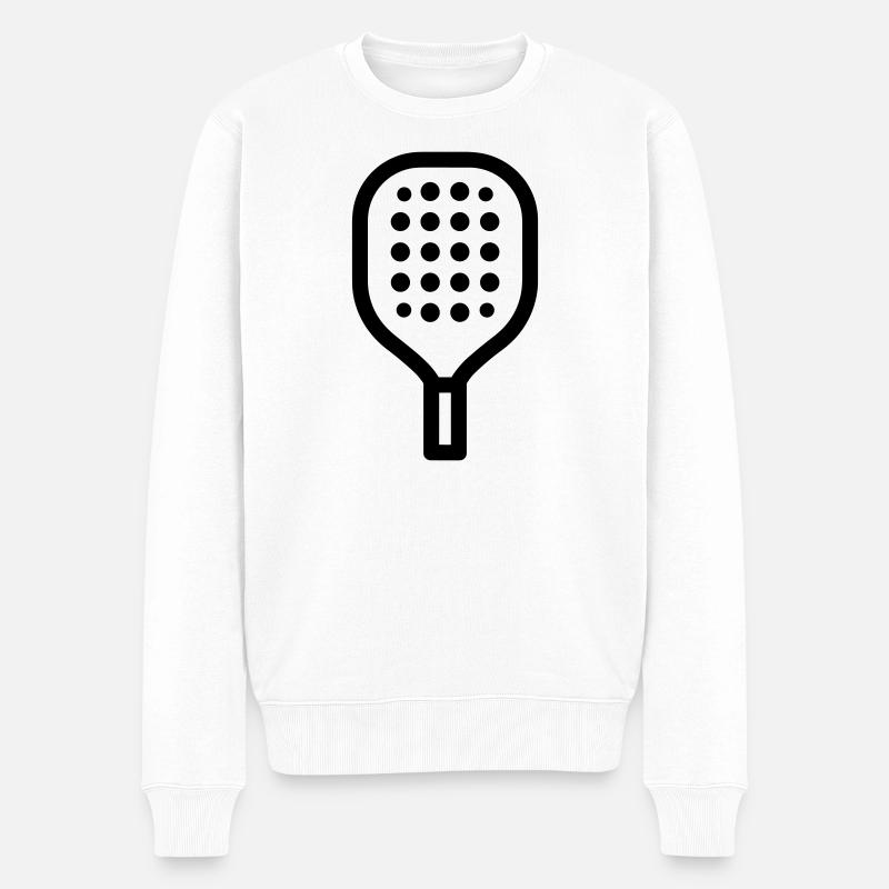 Padel - Männer Premium Bio Pullover - Weiß