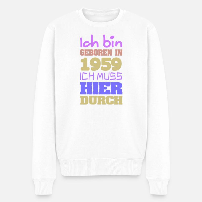 1959 - Männer Premium Bio Pullover - Weiß
