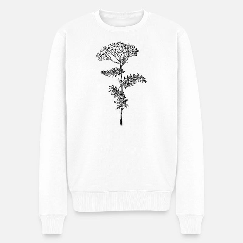 Fleur d’achillée millefeuille - Pull Premium bio Homme - blanc