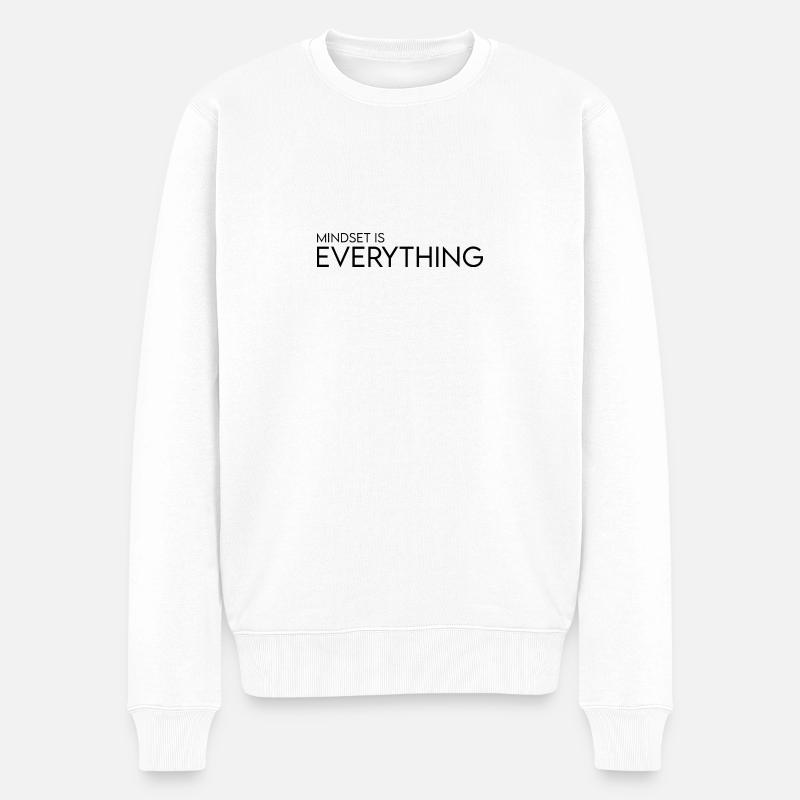 Mindset is Everything - Pull Premium bio Homme - blanc