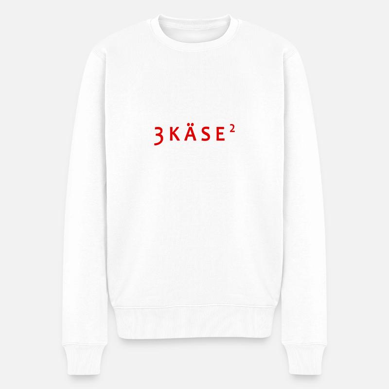 Dreikäsehoch - Männer Premium Bio Pullover - Weiß