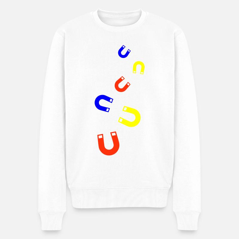 Symbole de l’aimant - Pull Premium bio Homme - blanc