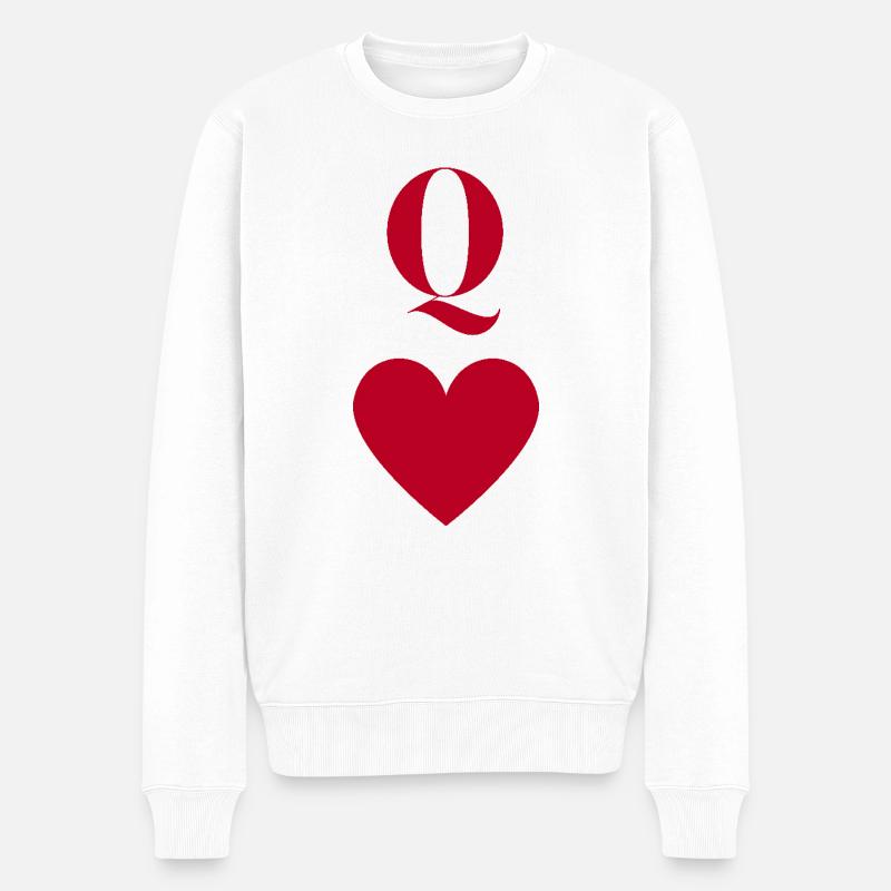 Queen - Männer Premium Bio Pullover - Weiß