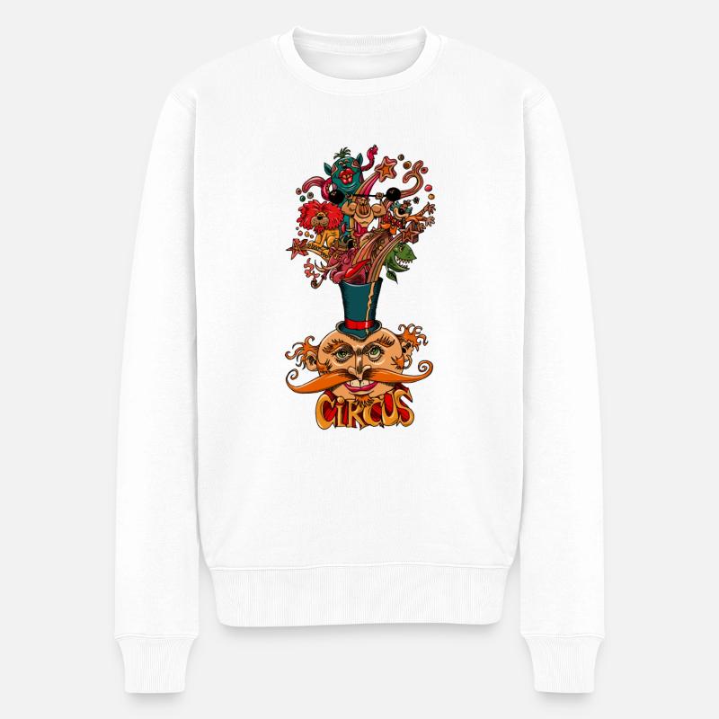 der Zirkus - Männer Premium Bio Pullover - Weiß