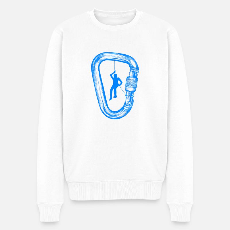 Bergsteiger - Männer Premium Bio Pullover - Weiß