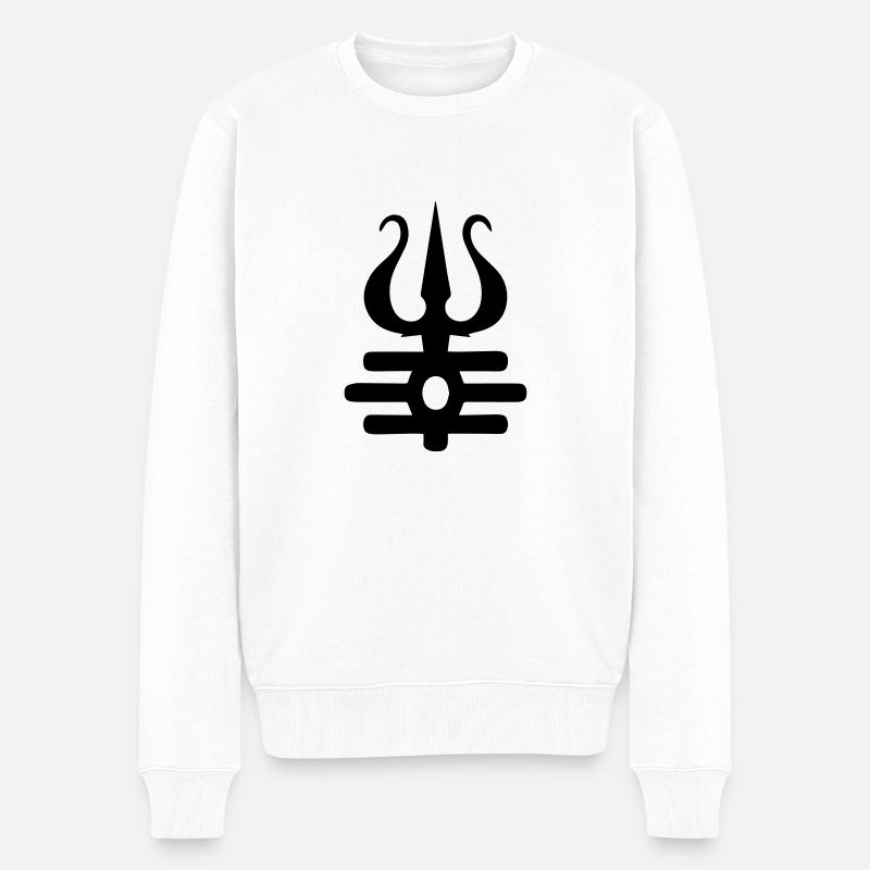 Shiva - Männer Premium Bio Pullover - Weiß