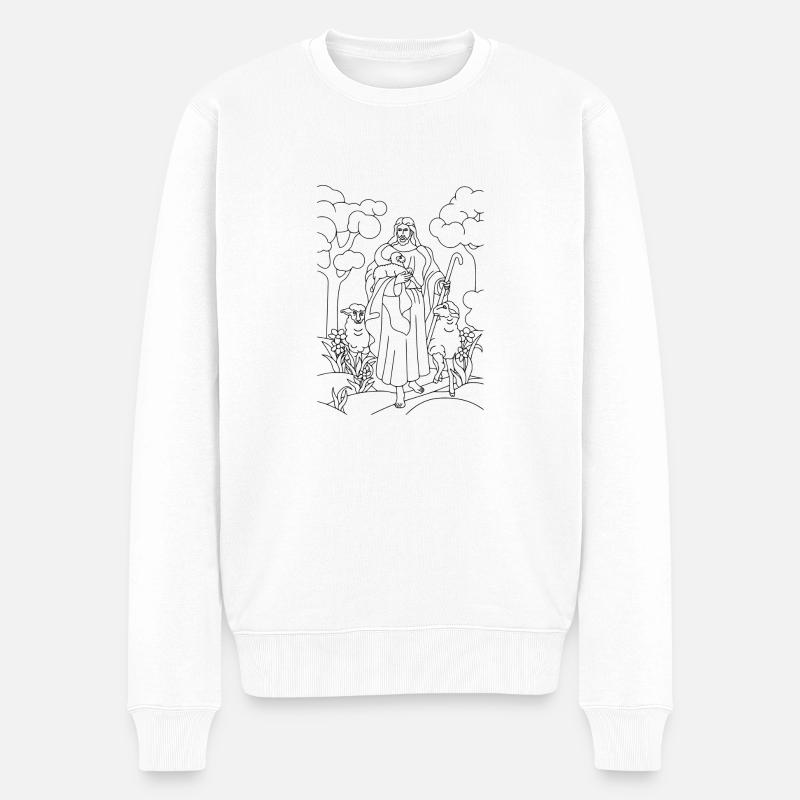Collection christianisme - Pull Premium bio Homme - blanc