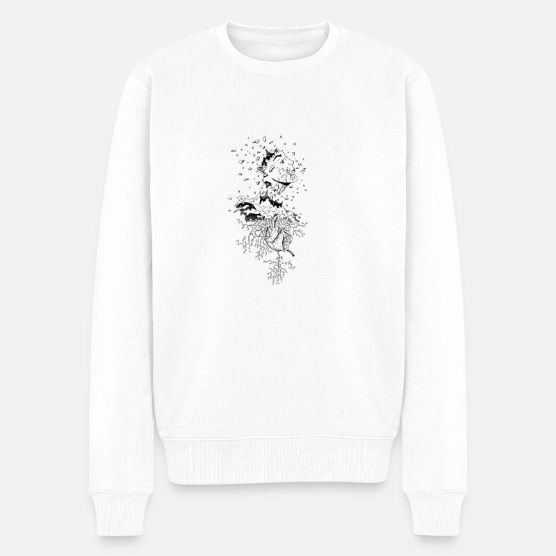 Staub zu Staub - Männer Premium Bio Pullover - Weiß