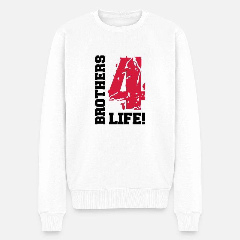 brothers_4_life_bv2 - Pull Premium bio Homme - blanc