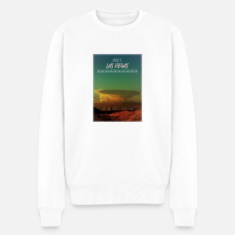 Las Vegas - Männer Premium Bio Pullover - Weiß