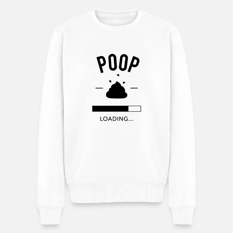 Poop loading - Pull Premium bio Homme - blanc