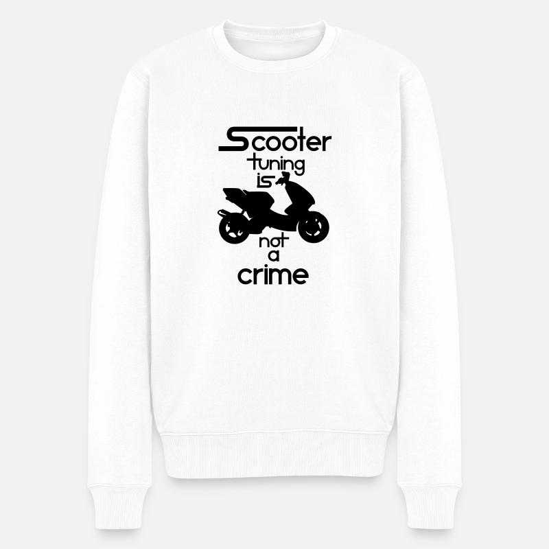 Scooter tuning is not a crime! Vol. III HQ - Männer Premium Bio Pullover - Weiß