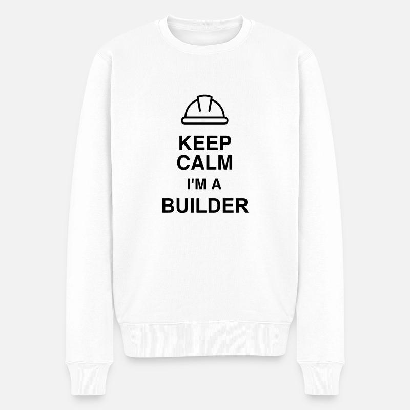 manoeuvre / chantier / bâtiment / ouvrier - Pull Premium bio Homme - blanc