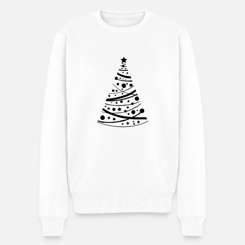 tannenbaum - Männer Premium Bio Pullover - Weiß