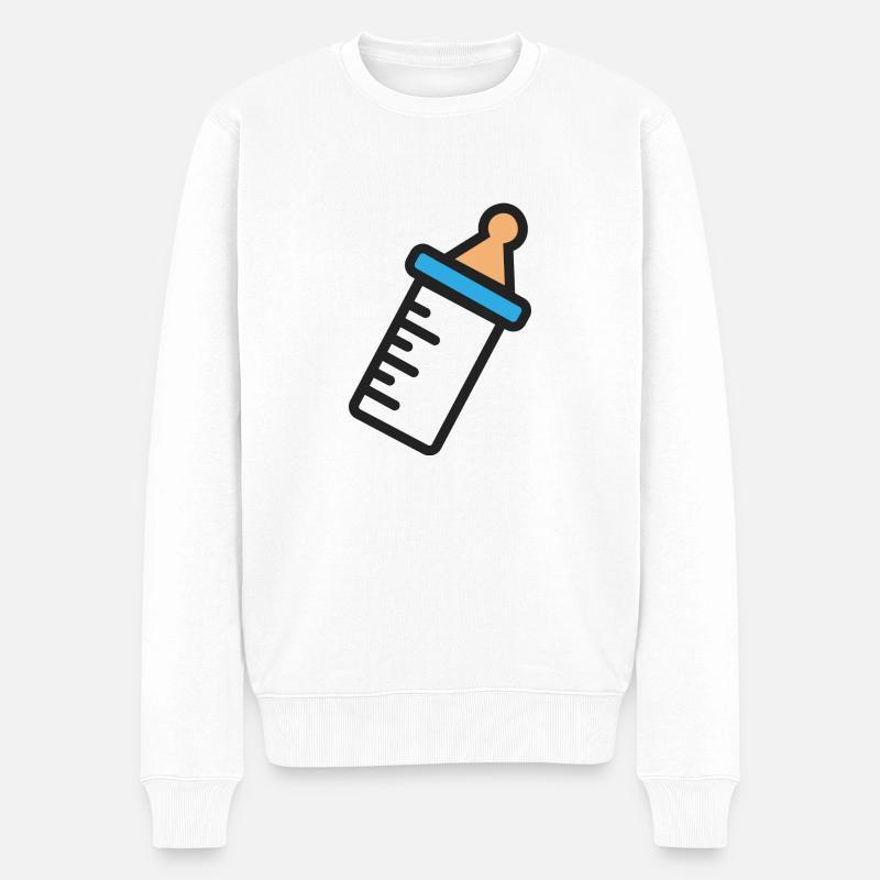 Bouteille de lait - Pull Premium bio Homme - blanc