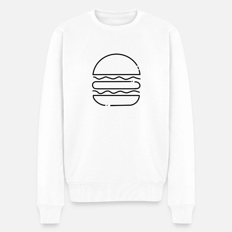 Burger - Männer Premium Bio Pullover - Weiß
