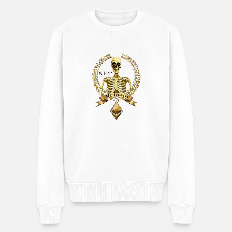 Govos Logo I - Männer Premium Bio Pullover - Weiß