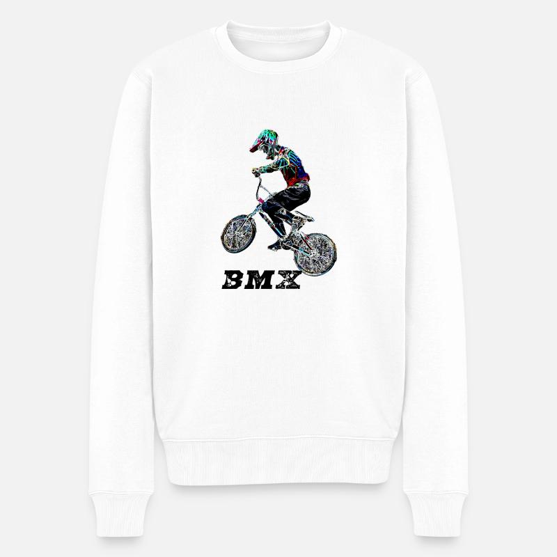 bmx - Pull Premium bio Homme - blanc