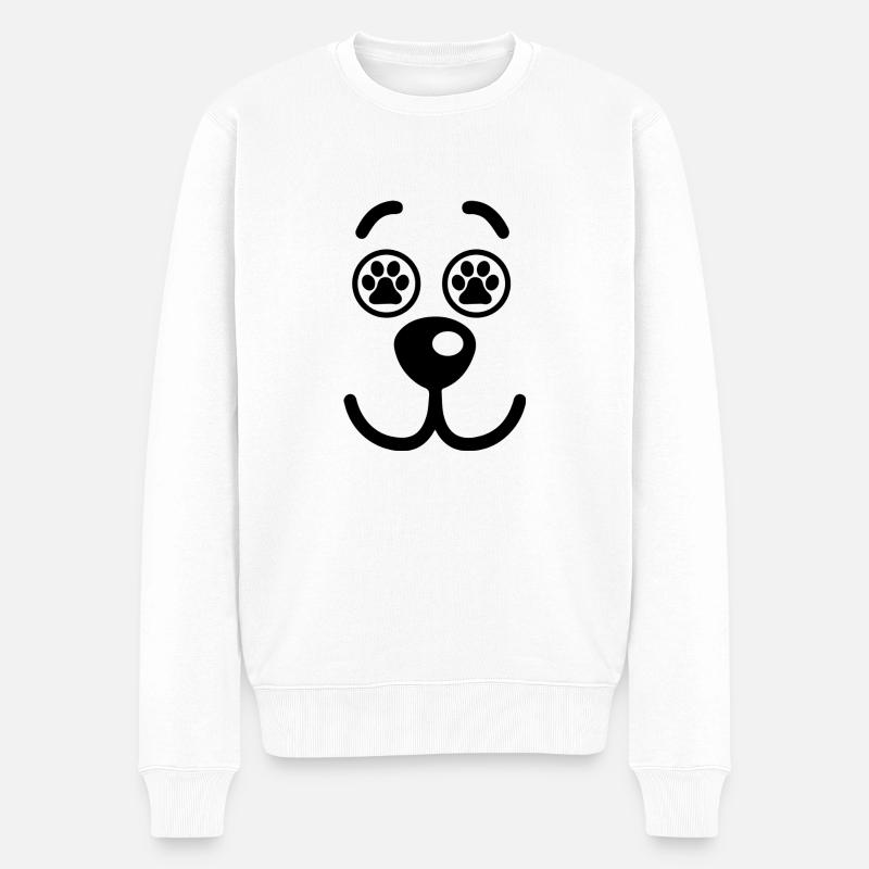 Hund Dog - Männer Premium Bio Pullover - Weiß
