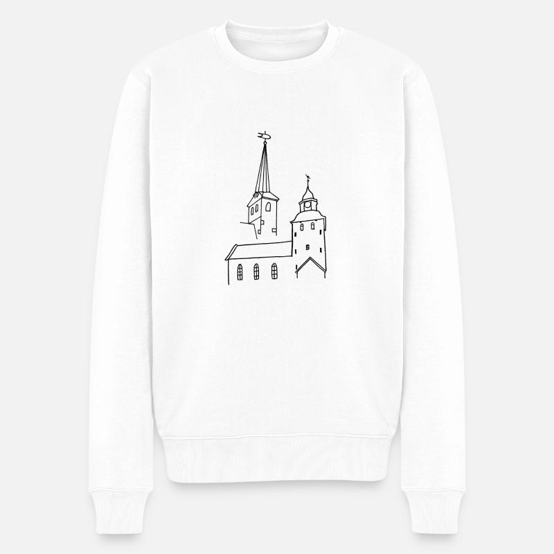 Kirchen Sinsleben Ermsleben - Männer Premium Bio Pullover - Weiß