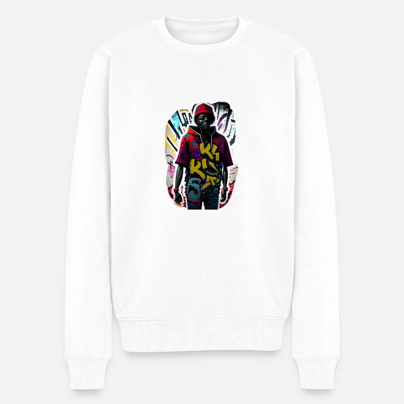 IMG 1643 - Männer Premium Bio Pullover - Weiß