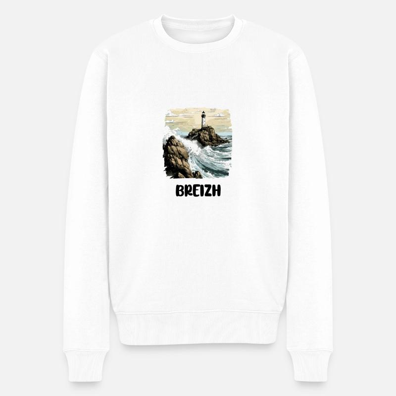 Phare Breton - Pull Premium bio Homme - blanc