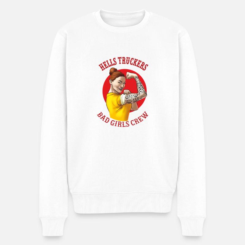 Bad Girls Crew - Männer Premium Bio Pullover - Weiß